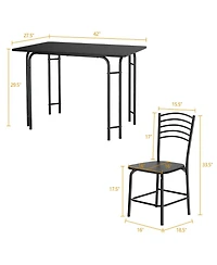5 Pieces Wood Rectangular Dining Table Set