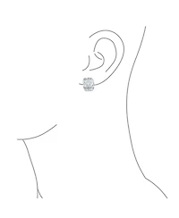 Bling Jewelry Set of 2 Criss Cross Basket Weave Clip-On Earrings Matte Silver Gold Plated