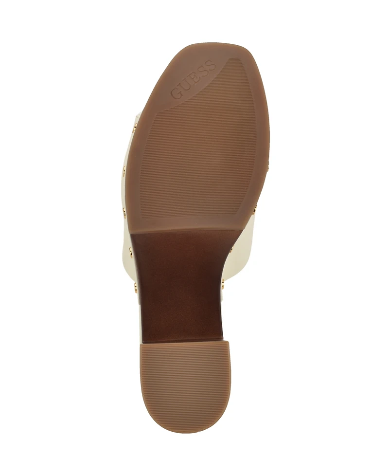 Guess Women's Qisha Quattro G Studded Block Heel Platform Sandals