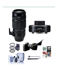 Fujifilm Xf 100-400mm f/4.5-5.6 R Lm Ois Wr Lens, Bundle with XF1.4X Tc Wr Teleconverter, 77mm Filter Kit and Photo Video Art Suite Pc Software Kit