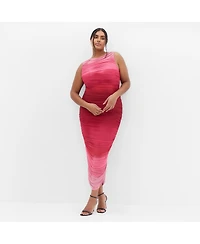 City Chic Plus Halo Ombre Dress