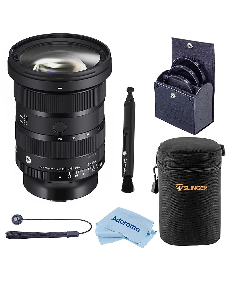 Sigma 24-70mm f/2.8 Dg Dn Ii Art Lens for L Mount, Bundle with Lens Case and 82mm Filter Kit