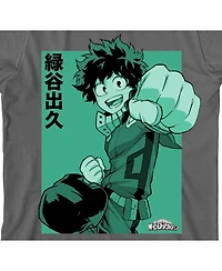 My Hero Academia Boys Deku Punch Charcoal T-shirt-xl