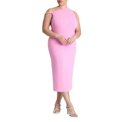 Eloquii Women's Twist Detail Midi Dress