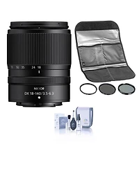 Nikon Nikkor Z Dx 18-140mm f/3.5-6.3 Vr Lens, Bundle with Hoya 62mm Digital Filter Kit Ii, Cleaning Kit