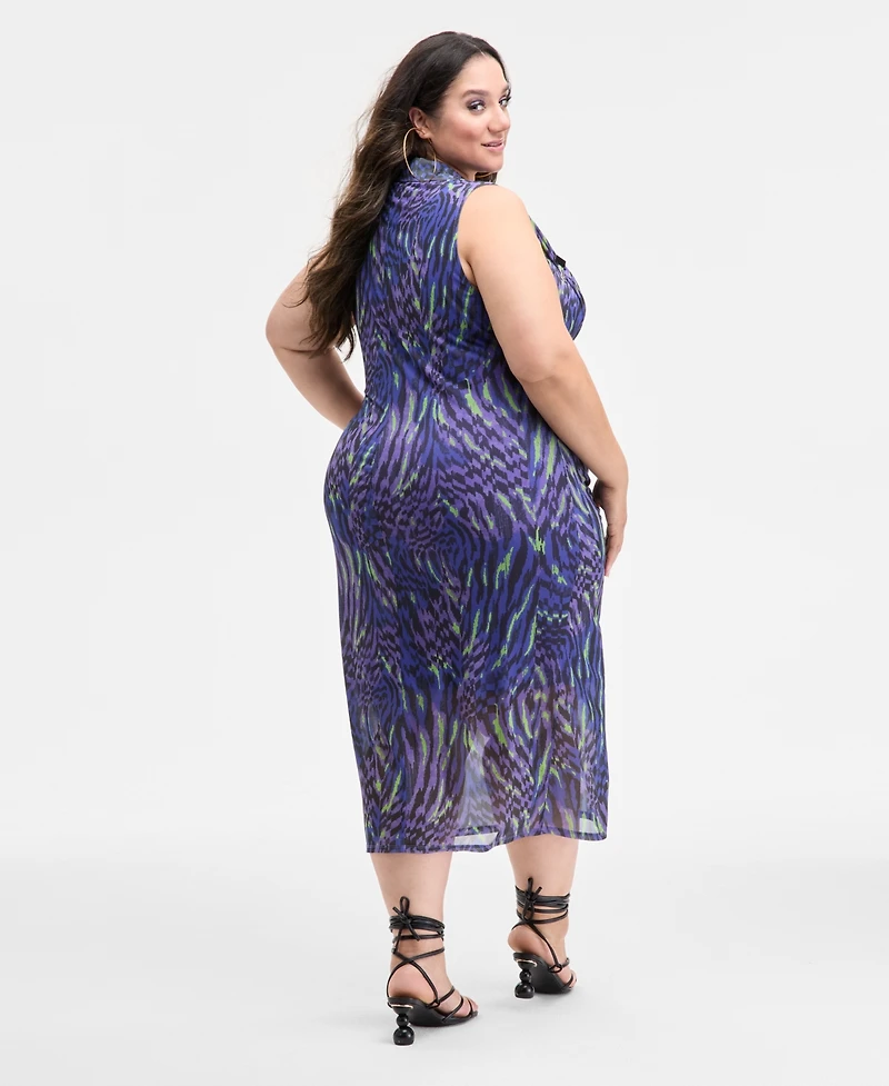Nina Parker Trendy Plus Ombre Ruched Bodycon Dress