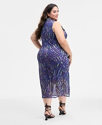 Nina Parker Trendy Plus Ombre Ruched Bodycon Dress