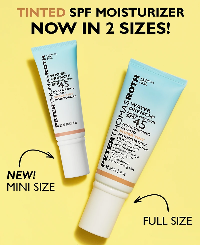 Peter Thomas Roth Water Drench Broad Spectrum Spf 45 Hyaluronic Cloud Sheer Tint Moisturizer