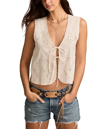Lucky Brand Women's Eyelet Vest