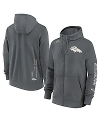 Nike Men's Gray Denver Broncos Statement Performance Full-Zip Hoodie Jacket