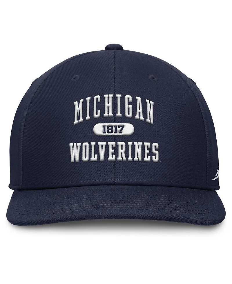 Jordan Men's Navy Michigan Wolverines Athletics Pro Adjustable Hat