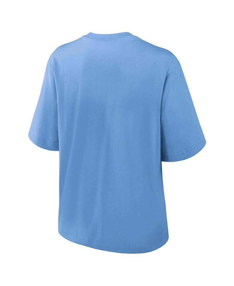 Nike Women's Light Blue Milwaukee Brewers City Connect Logo Boxy T-Shirt