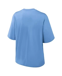 Nike Women's Light Blue Milwaukee Brewers City Connect Logo Boxy T-Shirt