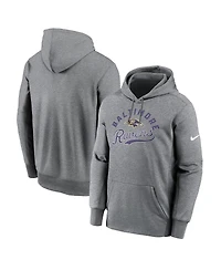 Nike Men's Heather Gray Baltimore Ravens Performance Fleece Pullover Hoodie