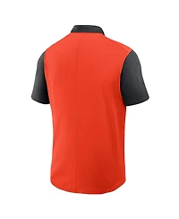 Nike Men's Orange/Black San Francisco Giants Cooperstown Collection Color-Block Victory Performance Polo Shirt