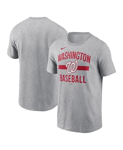 Nike Men's Heather Gray Washington Nationals Arched T-Shirt