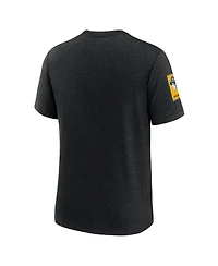 Nike Men's Heather Black Pittsburgh Pirates Cooperstown Collection Eras Tri-Blend T-Shirt