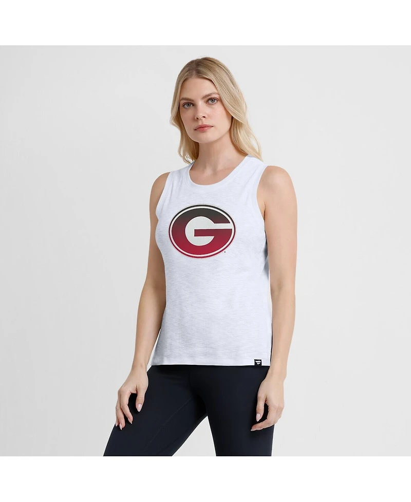 Fanatics Women's White Georgia Bulldogs Activate Slub Tank Top