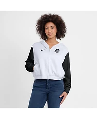 Nike Women's White Ohio State Buckeyes Beyond Capability Color Block Script Full-Zip Hoodie