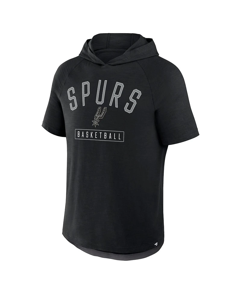 Fanatics Men's Black San Antonio Spurs Pass Legend Hooded T-Shirt