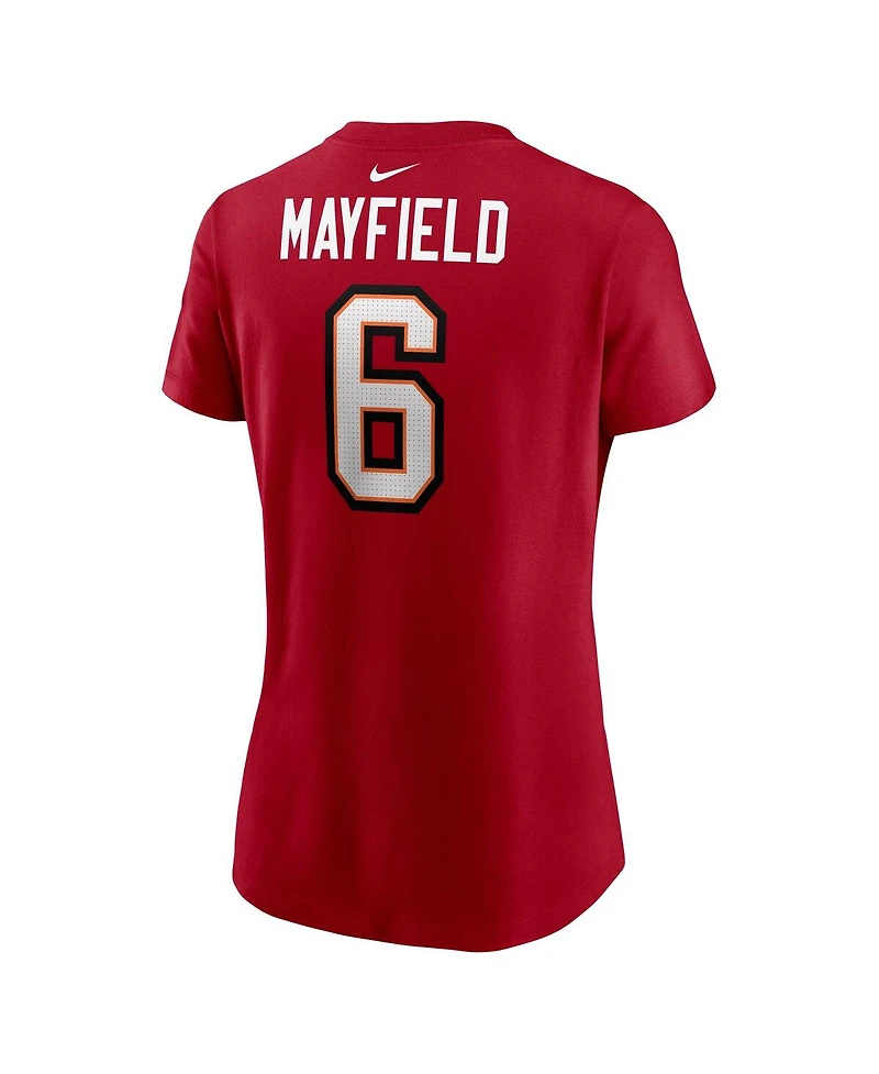 Nike Women's Baker Mayfield Red Tampa Bay Buccaneers Player Name Number T-Shirt