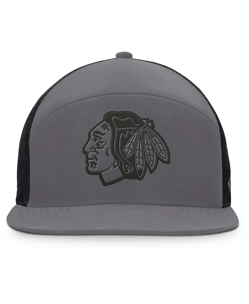 Fanatics Men's Charcoal Chicago Blackhawks Fairweather Adjustable Hat