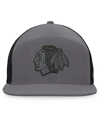 Fanatics Men's Charcoal Chicago Blackhawks Fairweather Adjustable Hat