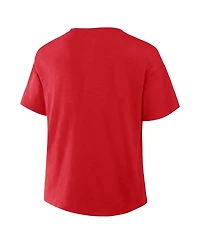 Fanatics Women's Red St. Louis Cardinals Fan Fave Stadium Slub Boxy T-Shirt