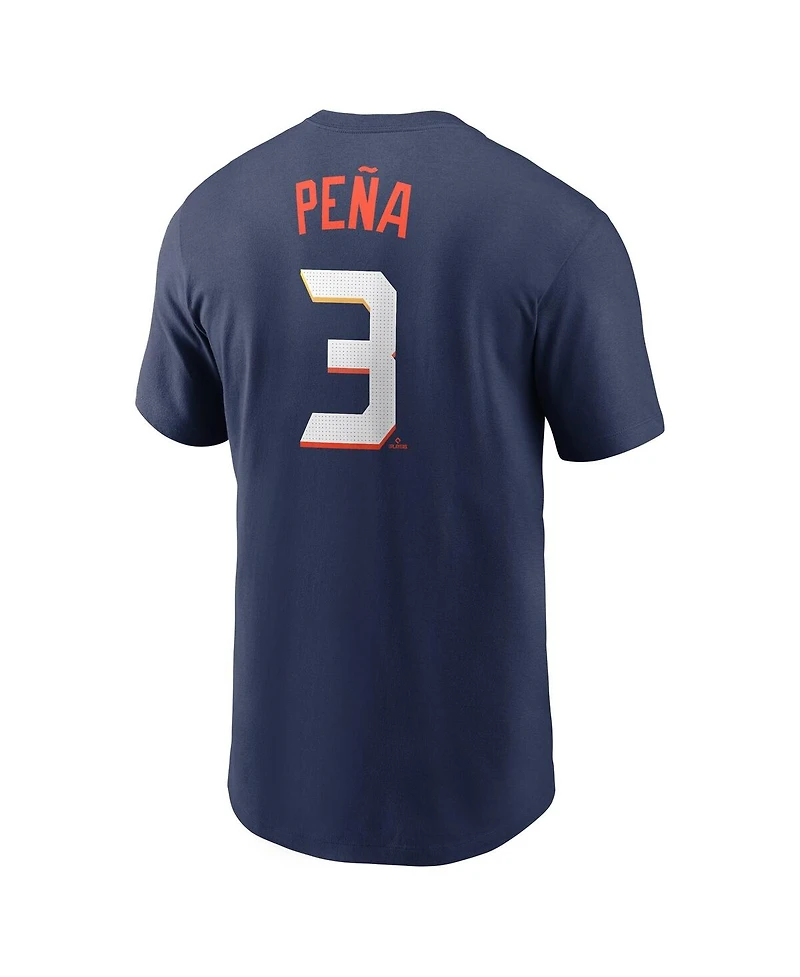 Nike Men's Jeremy Pena Navy Houston Astros 2025 City Connect Fuse Name Number T-Shirt