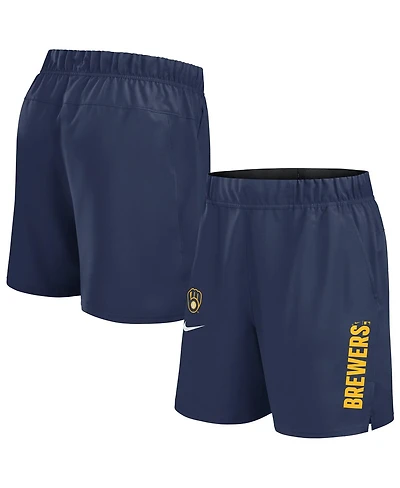 Nike Men's Navy Milwaukee Brewers Woven Victory Performance Shorts