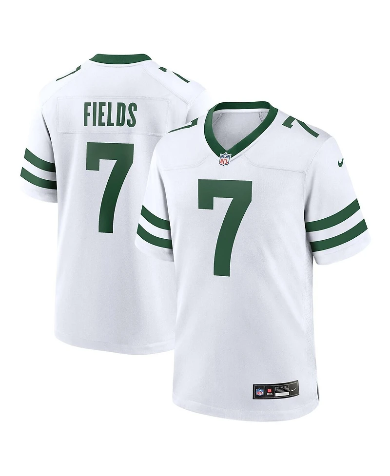 Nike Men's Justin Fields Legacy White New York Jets Game Jersey