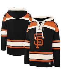 '47 Brand Men's Black San Francisco Giants Superior Lacer Pullover Hoodie