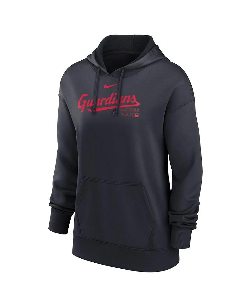 Nike Women's Navy Cleveland Guardians Authentic Collection Performance Pullover Hoodie