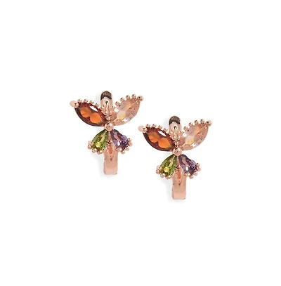 Sohi Women's Butterfly Hoop Earrings