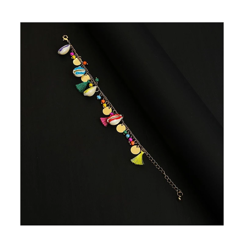 Sohi Women's Tassel Chain Anklet