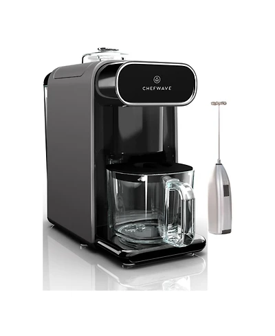 ChefWave Milkmade Non-Dairy Milk Maker (Black/Silver) with Handheld Milk Frother