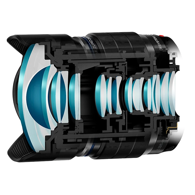 Om System M.Zuiko Digital Ed 8mm f/1.8 Fisheye Pro Lens for Micro Four Thirds, Black