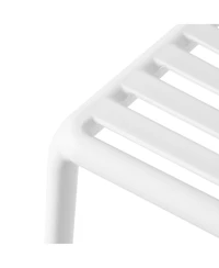 Outdoor Stackable Polypropylene Plastic Resin Dining Side Chairs (Set of 2)