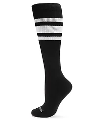 Men's Striped Athletic Cushion Sole Compression Knee Sock WFC1520-1101