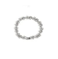 Sohi Women's Floral Stone Statement Bracelet