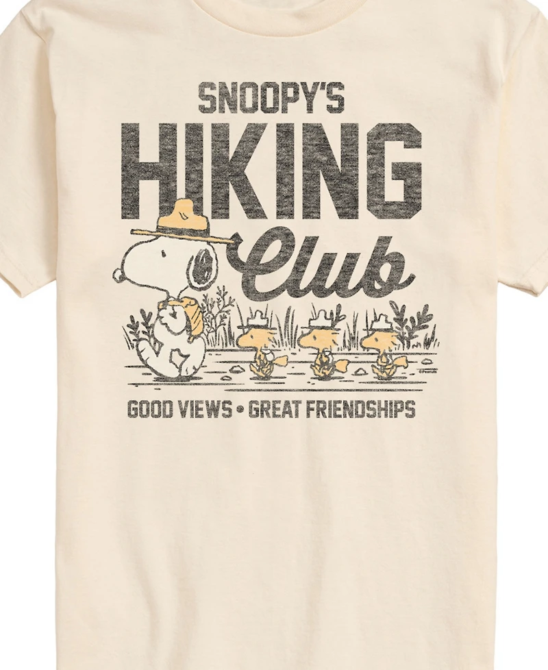 Airwaves Men's Peanuts Snoopy Hiking Club Short Sleeve T-Shirt