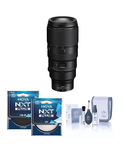 Nikon Nikkor Z 100-400mm f/4.5-5.6 Vr S Lens, Bundle with Hoya Nxt Plus 77mm Uv+Cpl Filter Kit, Cleaning Kit