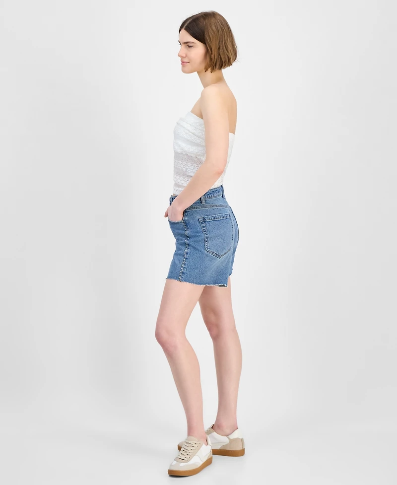 And Now This Women's High-Rise Raw-Edge-Hem Shorts, Exclusively at Macy's