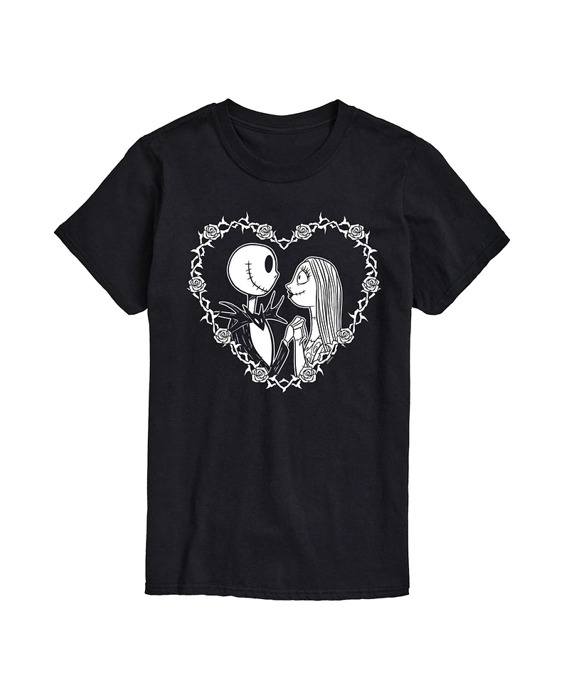 Airwaves Men's Nightmare Before Christmas Heart Short Sleeve T-Shirt