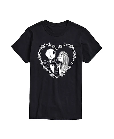 Airwaves Men's Nightmare Before Christmas Heart Short Sleeve T-Shirt