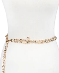 Sam Edelman Women's Fully Adjustable Knotted Logo Chain Belt