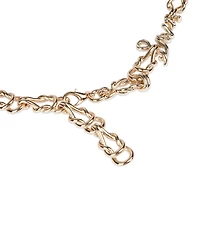 Sam Edelman Women's Fully Adjustable Knotted Logo Chain Belt