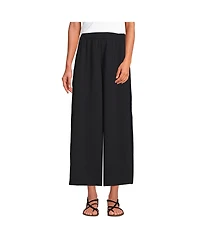 Lands' End Women's Creaseless High Rise Palazzo Crop Pants