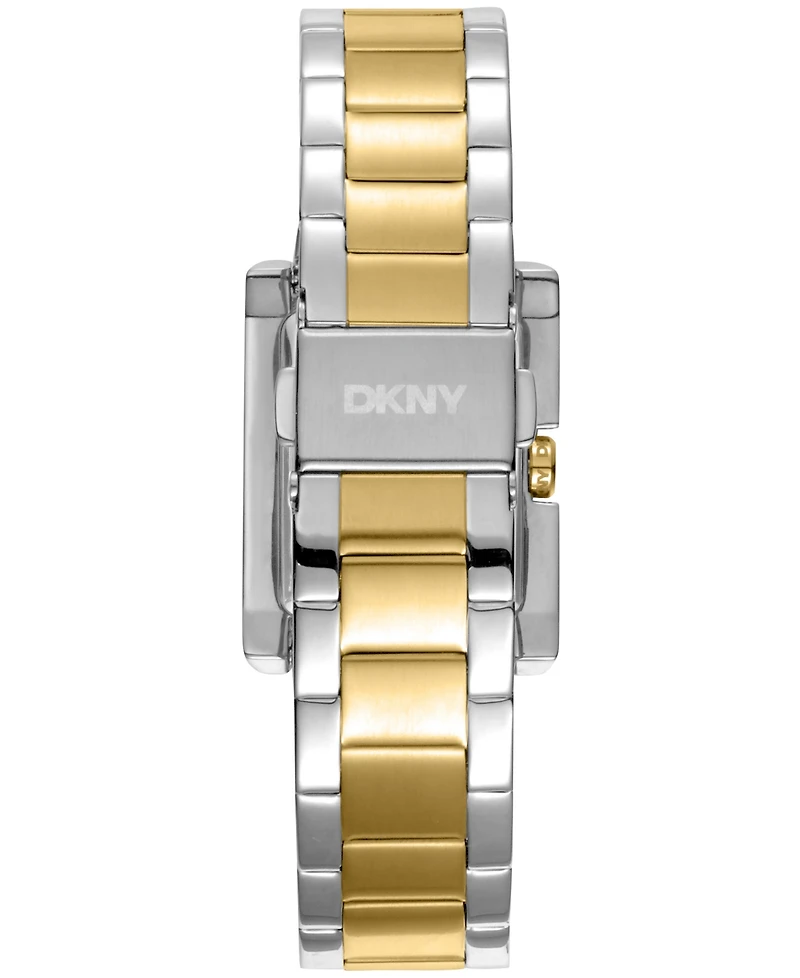 Dkny Women's Westside Midi White Mop Dial Gold Two-Tone Stainless Steel Bracelet Watch 25.5x33mm