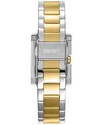 Dkny Women's Westside Midi White Mop Dial Gold Two-Tone Stainless Steel Bracelet Watch 25.5x33mm